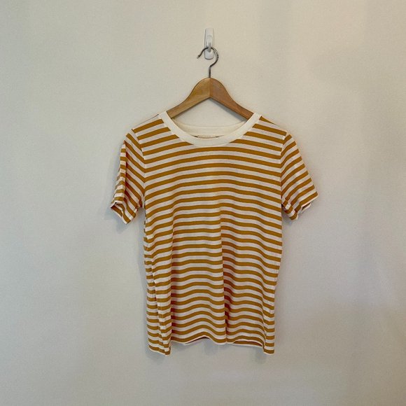 COS Mustard Striped Tee - Picture 1 of 3
